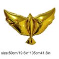 thumbnail image 2 of 1Pcs Peace Balloons White Memorial Release Balloons Bird Balloons Ceremonies Party Decorations For Wedding Funeral Birthday Engagement Party,Gold Banner Pulling Balloon, 2 of 2