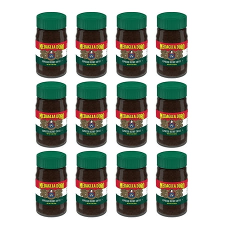 (Pack of 12) Medaglia D'Oro Instant Espresso Coffee, 2 oz Canister