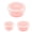 pink color, variant on 3-Piece Set of Round Flexible Food Containers for Lunch Storage, Outdoor Camping Tableware, Household Expandable Microwave and Refrigerator Safe Freshness Keepers, Collapsible Bento Boxes