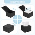 thumbnail image 4 of Cubierta de Caja de Pañ Tissues con Fondo Magnético, Soporte Rectangular para Mesa de Baño (Negro, 4.4"x4.4"x3.1"), 4 of 7