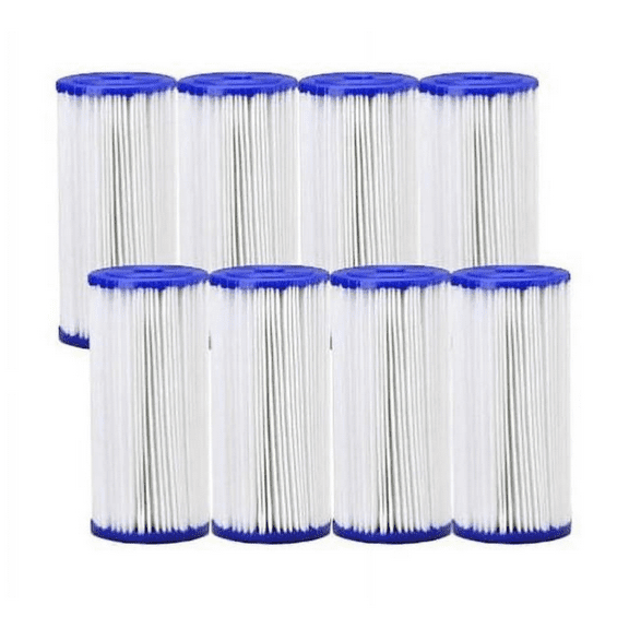 30 Micron Pleated Polyester Sediment Filter 4.5 x 10  Replaces FXHSC - 8 Pack