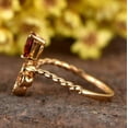 thumbnail image 3 of HeartsAndYou 1ct Natural Red Garnet Wedding Band Stylish Crown Curved 14k SOLID Yellow Gold, 3 of 9