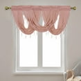 thumbnail image 4 of Cortinas de café hechas a mano, cortinas de poliéster para cocina, cenefas para cocina y sala de estar. Rosa, 4 of 9