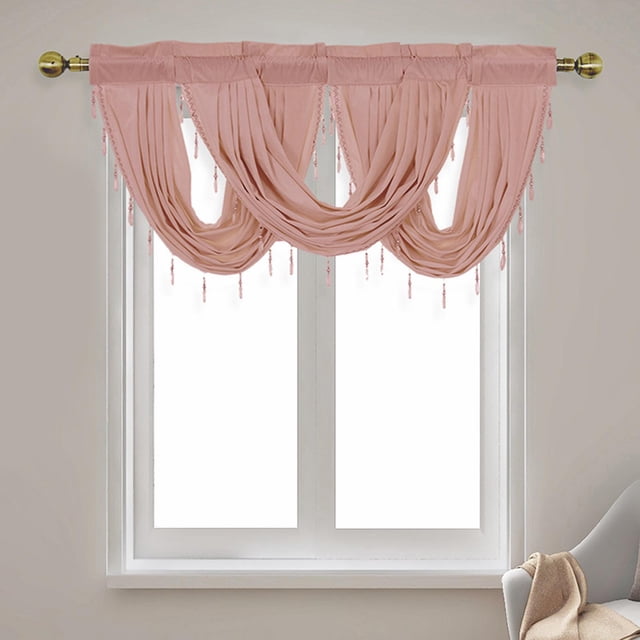 Cenefas de cortina de cocina de poliéster, elegante, cocina, hogar, sala de , bolsillo de varilla, cortinas pequeñas pequeñas perfecl cortinas de ventanas