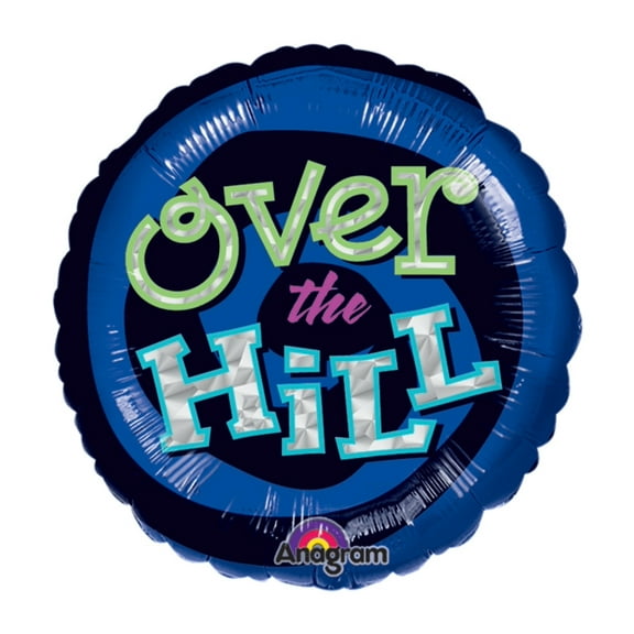 LOONBALLOON Birthday-over-the-hill Balloons - 18 inch OH NO! OVER THE HILL (2 pcs): Humorous Décor for Milestone Celebrations