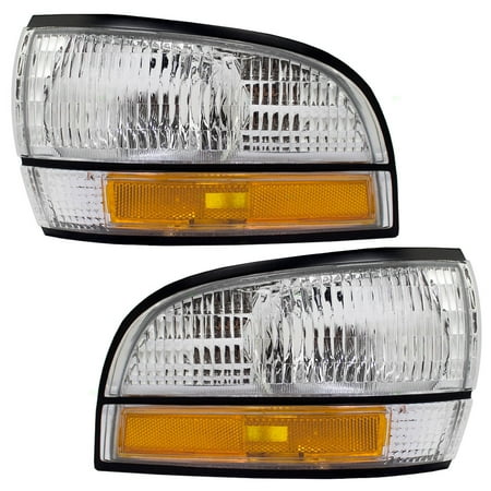 - Driver and Passenger Park Signal Front Marker Lights Lamps Lenses Replacement for Buick 16512683 16512684