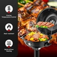 thumbnail image 5 of ROVSUN Tabletop Electric Grill with Temperature Control, Double Layer Design, 304 stainless, Portable Removable -Perfect Small Stove for Indoor and Outdoor BBQ, 1600W, Black, 5 of 9