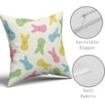 thumbnail image 4 of Easter Pillow Covers 16x16 Set of 2 Spring Bunny Print Colorful Holiday Decor Soft Cotton Cushion Case for Home Couch Bed, 4 of 6