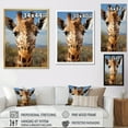 thumbnail image 4 of Designart "Giraffe Portrait Blue I" Animals Canvas Wall Art, 4 of 5