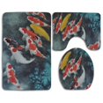 thumbnail image 1 of ABPHQTO Preciosos Kois Agua Borrosa Juego de alfombras de baño de 3 piezas Alfombra de baño Alfombra de contorno y tapa de inodoro ABPHQTO  Cont-CHAPPLE-24095, 1 of 2