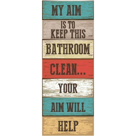 My Aim is To Keep This Bathroom Clean Metal Sign