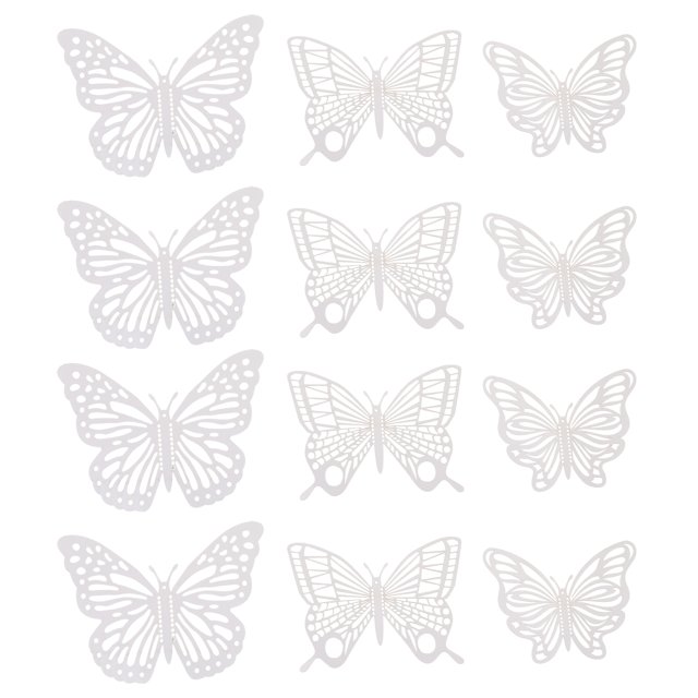 relayinert Hollow Butterfly Cake Label Baking Plugin Stickers