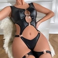 thumbnail image 3 of Gibobby Conjunto de lencería Ropa Interior Divertida para Mujer, Escote En V Profundo, Encaje Sexy, Vestido Transparente, Vestido para Conjuntos De Lencería(Negro, G), 3 of 5