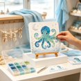 thumbnail image 7 of 8 Designs Sea Glass Art DIY Craft Kit, Beach Themed with Canvas Board Metal Tweezers Wooden Easel, Beginner Friendly Nautical Handmade Home Decor Gift, 7 of 7