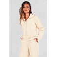 thumbnail image 3 of Conjunto Deportivo PRETTYGARDEN Mujer Dos Piezas Medio Cierre Beige M, 3 of 7