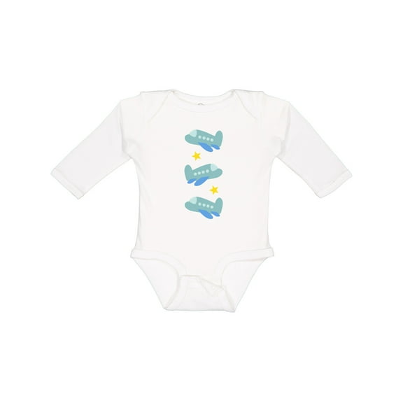 Inktastic Airplane Cute Planes for Boys Boys Long Sleeve Baby Bodysuit