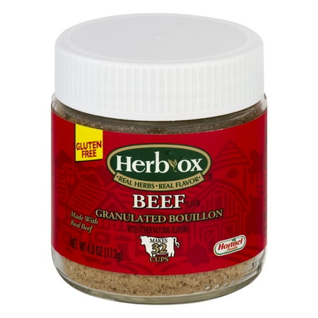 Sterling Silver Bouillon - (3 Pack) Herb-Ox Beef Flavor Granulated Bouillon 4 oz. Jar