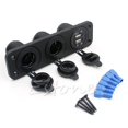 thumbnail image 1 of Dc 12v/24v 3 Port Car Charger Socket Splitter Cigarette Lighter Adapter Usb Plug, 1 of 2