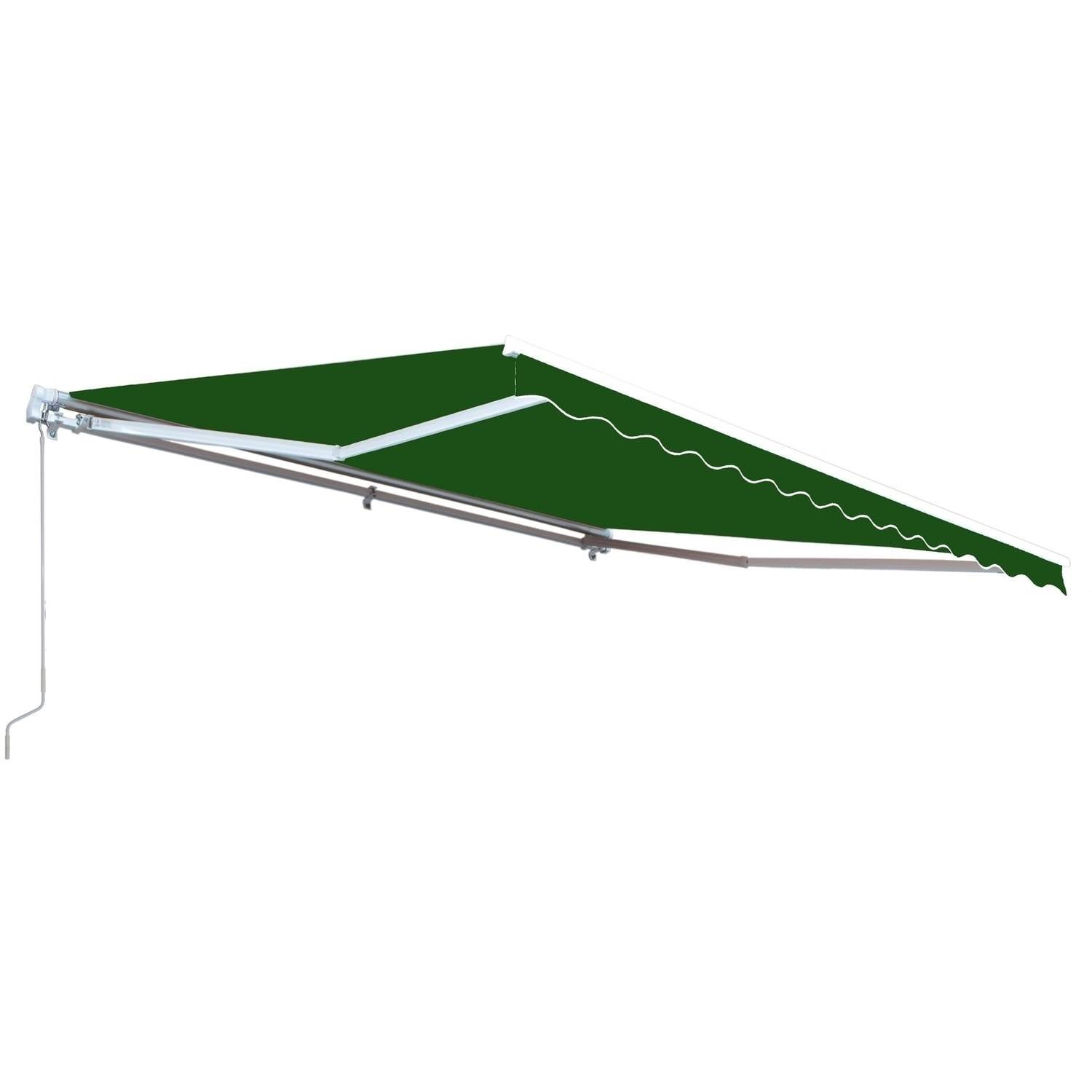ALEKO Retractable Patio Awning 13 X 10 4m X 3m Solid Green