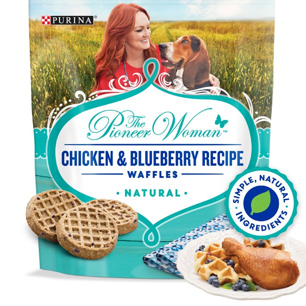 The Pioneer Woman Natural Dog Treats Chicken Blueberry Recipe Waffles 9 Oz Pouch Walmart Com Walmart Com