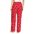 thumbnail image 3 of Naloa Love Heart Print Women’s Ultra-Soft Comfy Pajama Lounge Pants with Pockets & Drawstring, 3 of 8