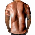 thumbnail image 2 of Simulated Muscle Shirt Nude Skin Chest Muscle Tee Shirt for Men, 2 of 4
