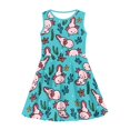 thumbnail image 3 of Renewold 15-16 Years Kids Blue Sleeveless Party Dress Lovely Axolotl A-Line Midi Sundress Girls Casual Swing Twirl Dresses Skin Friendly Summer Jumpskirt, 3 of 6