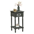 thumbnail image 3 of French Country Khloe Deluxe One-Drawer Accent Table with Shelf in Gray Wood, 3 of 8