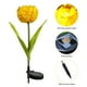thumbnail image 2 of 2 piezas de luz de enchufe de tierra de tulipán solar 600 mAh IP65 (gradiente amarillo cremoso), 2 of 7