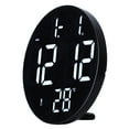 thumbnail image 3 of Wall Mounted Digital Clock, LED Digital Round Digital Wall Clock 12/24Hr  For Bedroom, 3 of 8