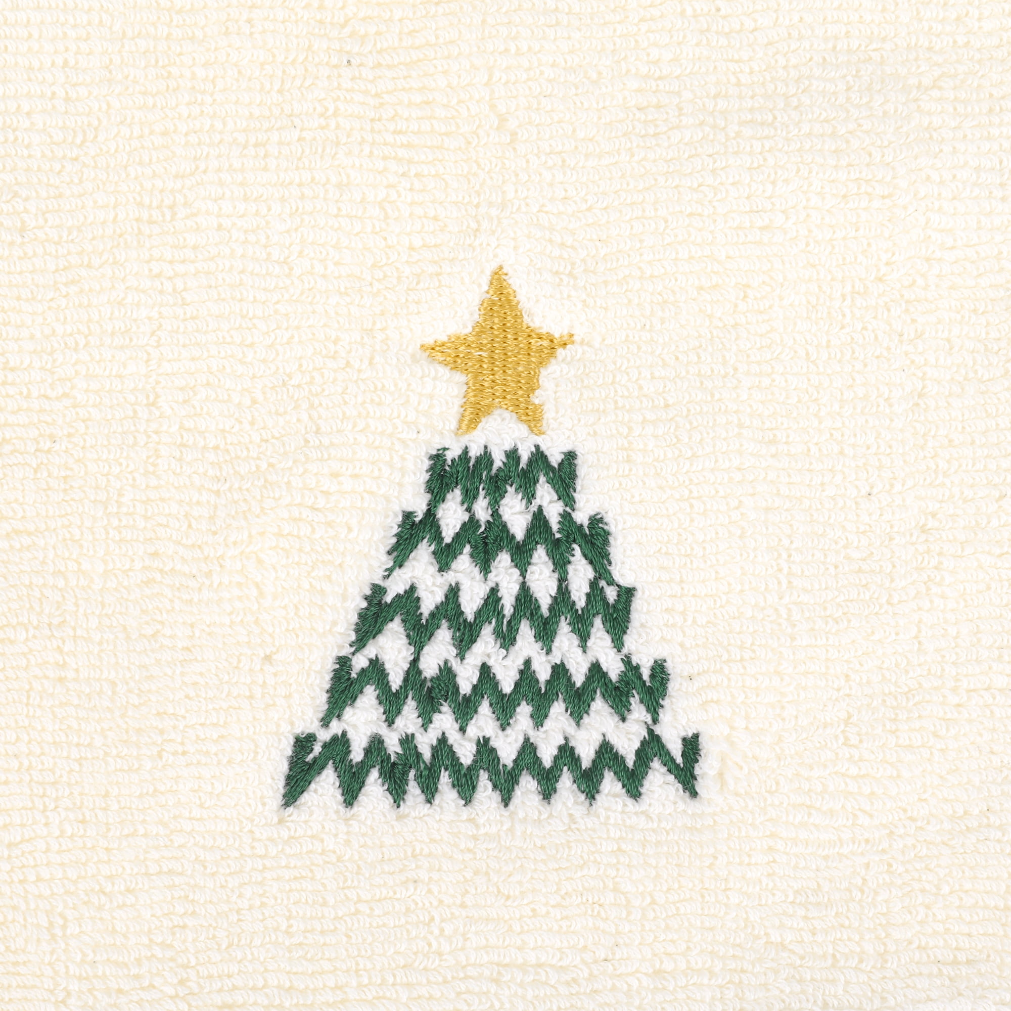 Unique Bargains Cute Cartoon Pattern Decorative Hand Towels White-Christmas Tree 4-Piece