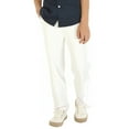thumbnail image 3 of LittleSpring Boys White Pants Elastic Waist School Uniform Pants Size 12, 3 of 6