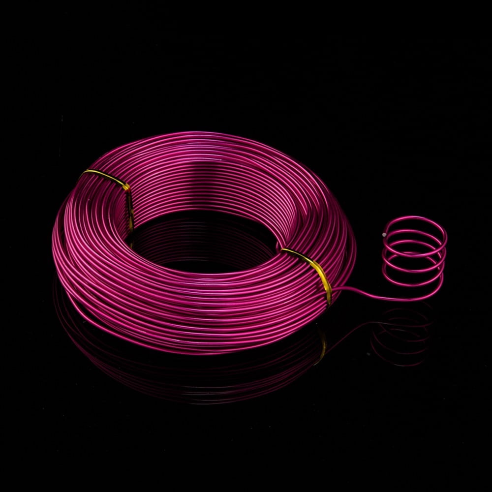 500gs Anodized Aluminum Wire Bendable Metal Craft Wire Flexible Craft Wire for Beading Jewelry Craft Making Fuchsia 12 Gauge 2.0mm 55m/500g(180.4 Feet/500g) Brown