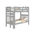 thumbnail image 4 of Bedz King Tall Bunk Beds Twin over Twin Mission Style with End Ladder, Gray, 4 of 9