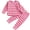01-Pink, variant on WIBACKER Toddler Baby Boy Girl Fall Outfit Ribbed Knit Tops Elastic Pants Set Cute 2pcs Stripe Winter Clothes