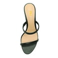 thumbnail image 3 of FSJ Women Simple Round Open Toe Sandals Two Strap Slide Mules Slip On Block Chunky Mid Heels Pumps Casual Daily Shoes Size 8.5 Green, 3 of 4