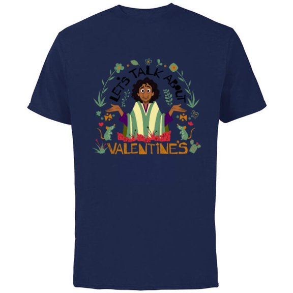 Disney Encanto Bruno Love Let’s Talk About Valentine’s Day - Short Sleeve Cotton T-Shirt for Adults - Customized-Navy