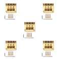 thumbnail image 3 of Eigraketly 4-string Electric Guitar Bridge Durable Waterproof Hardtail Replacement Fixed Cigarbox Parts Saddle Tailpiece Metal Bridge Bass Type2, 3 of 6