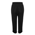 thumbnail image 4 of Girls Summer Elastic Waist Long Pants Casual Solid Trousers for Kids Breathable Lightweight Everyday Wear7 15Years Girls Striped Leggings Young Girls Clothes Girl Leggings Softball Youth Pants Girl, 4 of 9