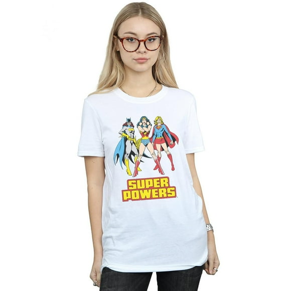 DC Super Héros Filles Femmes Super Pouvoir Groupe Coton Petit Ami T-Shirt