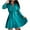 Green, variant on Women's Long Sleeve Casual Shirt Dresses Button Down Dress Solid A-Line Midi Dresses Tunic Short Dress with Belt