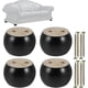 thumbnail image 1 of 4pcs Furniture Legs Wooden 50mm Height Sofa Legs Eucalyptus Round Bun Furniture Feet Replacement Legs For Couch Bed Armchair Cabinet (black), 1 of 5