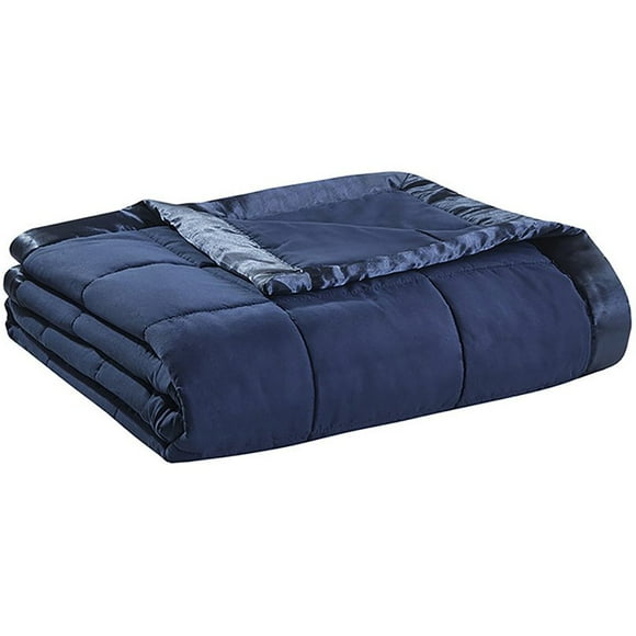Madison Park Polyester 3M Scotchgard Microfiber Down Alternative Blanket in Navy