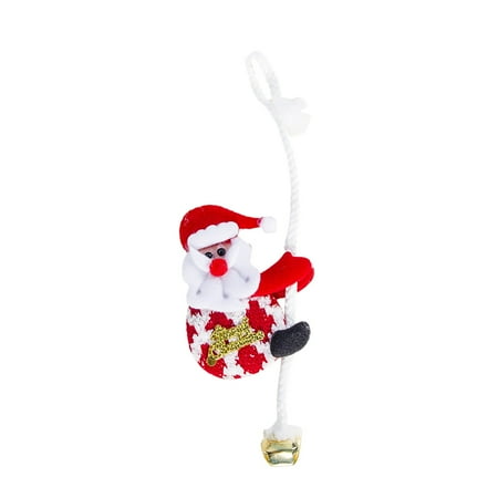 

Veki Christmas Decorations Christmas Cloth Art Single Person Rope Climbing Old Man Snowman Christmas Tree Bell Pendant Christmas Centerpiece Garland 3 Foot
