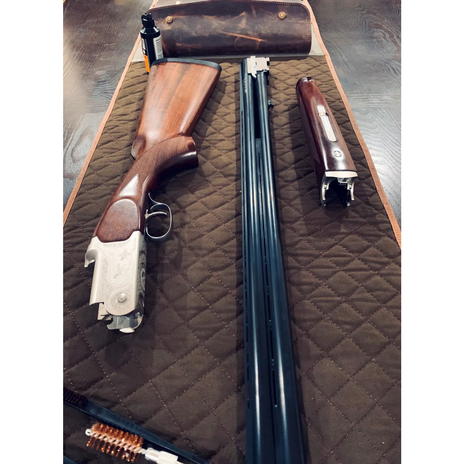 Outdoor Leisure Products Model CT10007 Canvas and Leather Gun Cleaning Mat