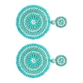 thumbnail image 3 of Beaded Drop Earrings Bohemian Earring Round Lightweight Jewelry Vintage Style Dangling Beaded Dangle Earrings Handmade for Gift Beach Ladies Green, 3 of 8