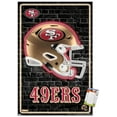thumbnail image 6 of NFL San Francisco 49ers - Neon Helmet 23 Wall Poster with Magnetic Frame, 22.375" x 34", 6 of 10