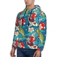 thumbnail image 3 of Pofeuu Japanese Koi Print Mens Casual Hooded Collar Drawstring Hoodies Pullover Sweatshirts Casual Long Sleeve Shirts-XX-Large, 3 of 7