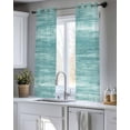 thumbnail image 5 of Duck Green Sheer Curtains 54 Inch Length 2 Panels Set for Living Room/Bedroom, Vintage Modern Abstract Art Ombre Kitchen Curtains Grommet Semi-Sheer Curtains Drapes Voile Window Treatments 42"x54"x2, 5 of 7