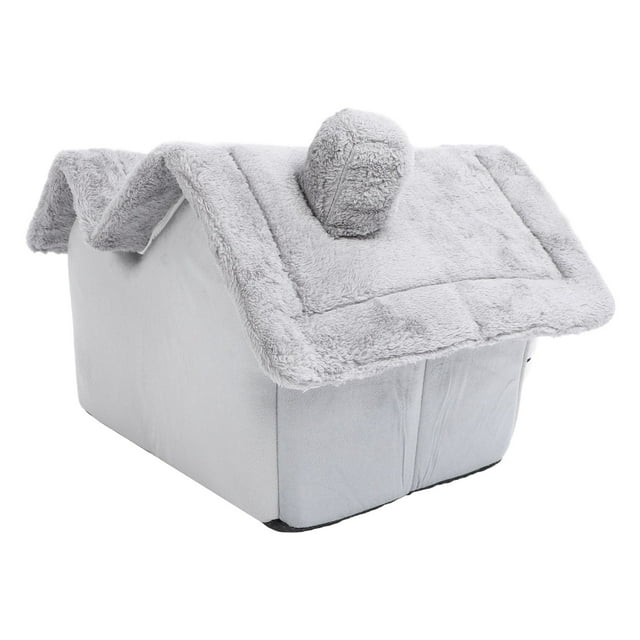 Cat House, Cat Bed House Foldable Gray For Bedroom SPets Within 7.7lb,MPets Within 16.5lb,LFor Several Pets